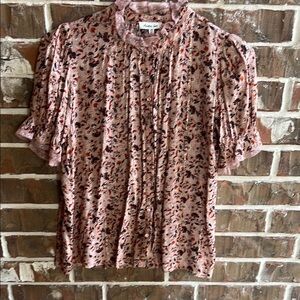 Floral Peach Blouse by Another Love